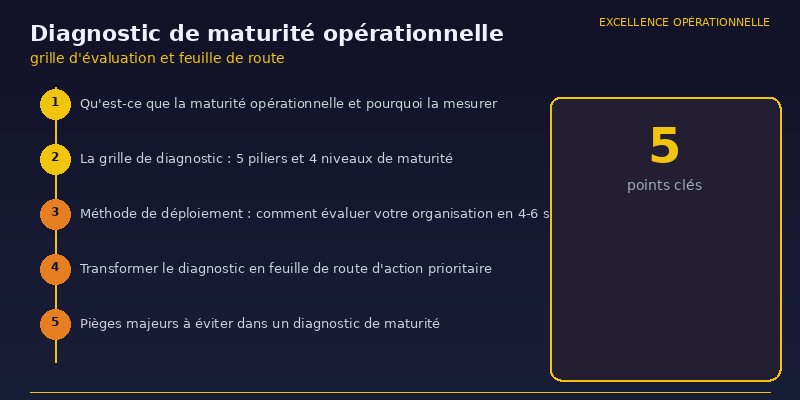 Diagnostic de maturité opérationnelle - infographie