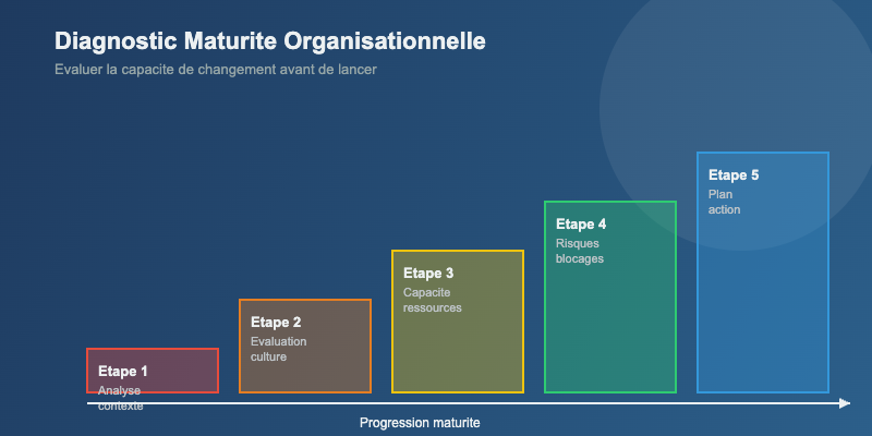 Diagnostic maturite organisationnelle : 5 etapes evaluation capacite changement