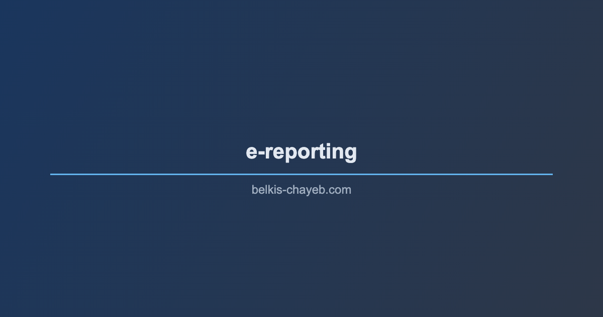 E-reporting : ce que les équipes financières doivent comprendre avant le déploiement 1 e-reporting