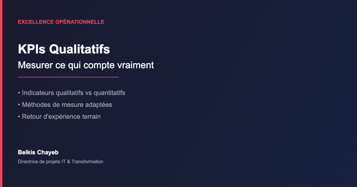KPIs qualitatifs pour mesurer la transformation