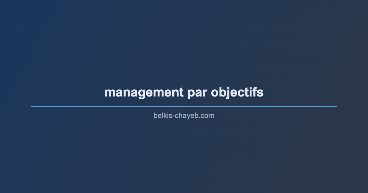 management par objectifs