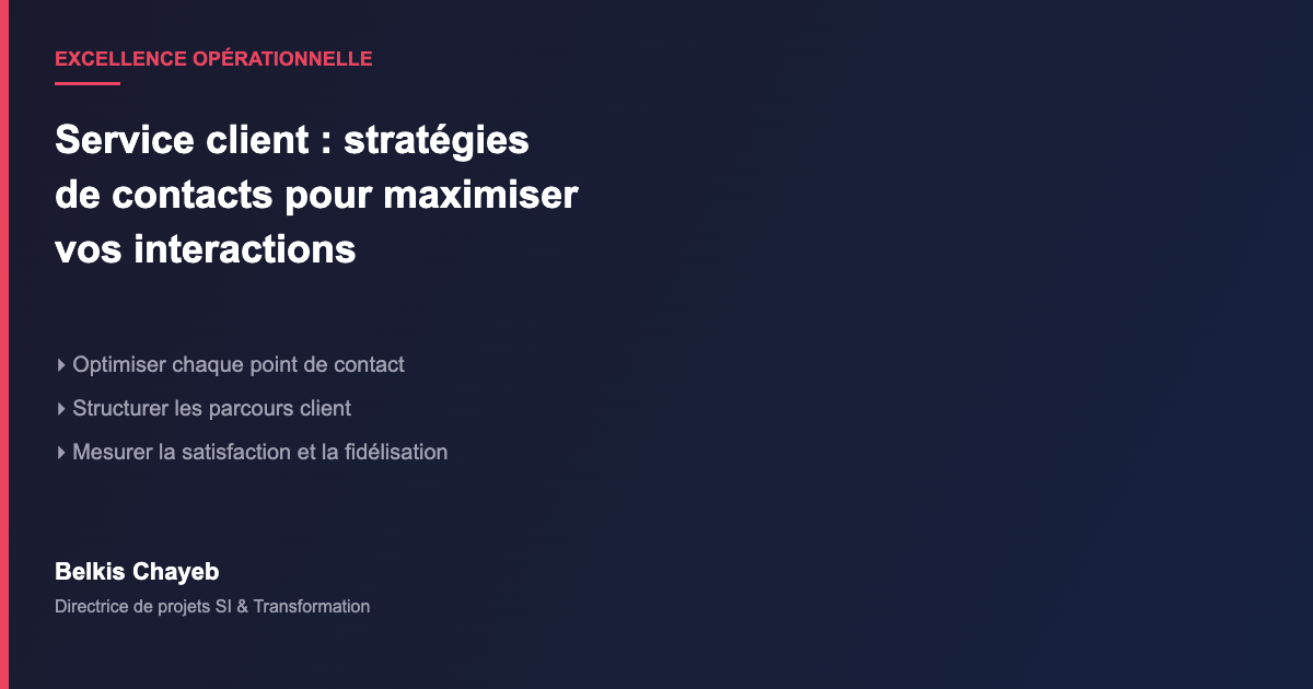 Stratégies de contacts en service client : maximiser la valeur des interactions 1 Service client stratégies de contacts