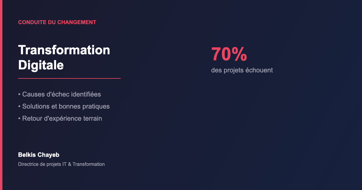 Transformation digitale 70 pourcent projets échouent